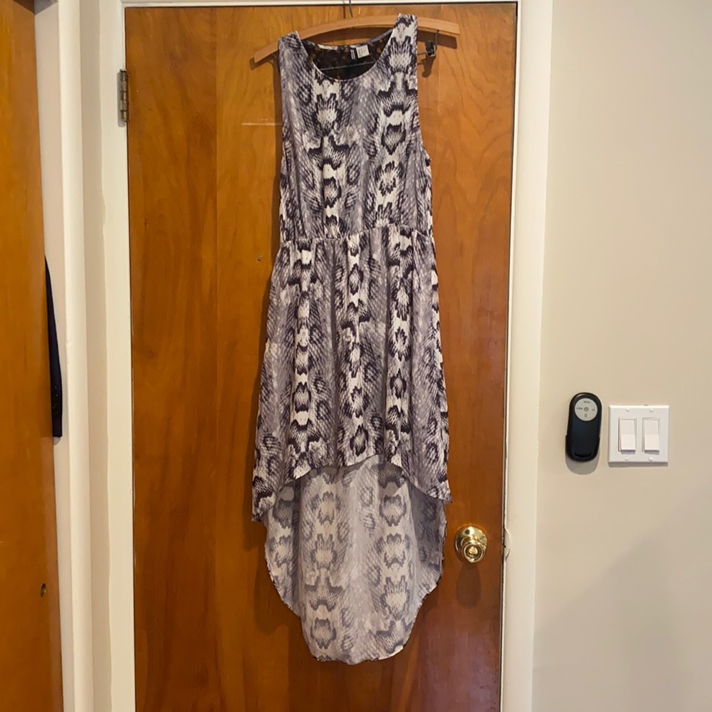H&M’s high low snake skin dress